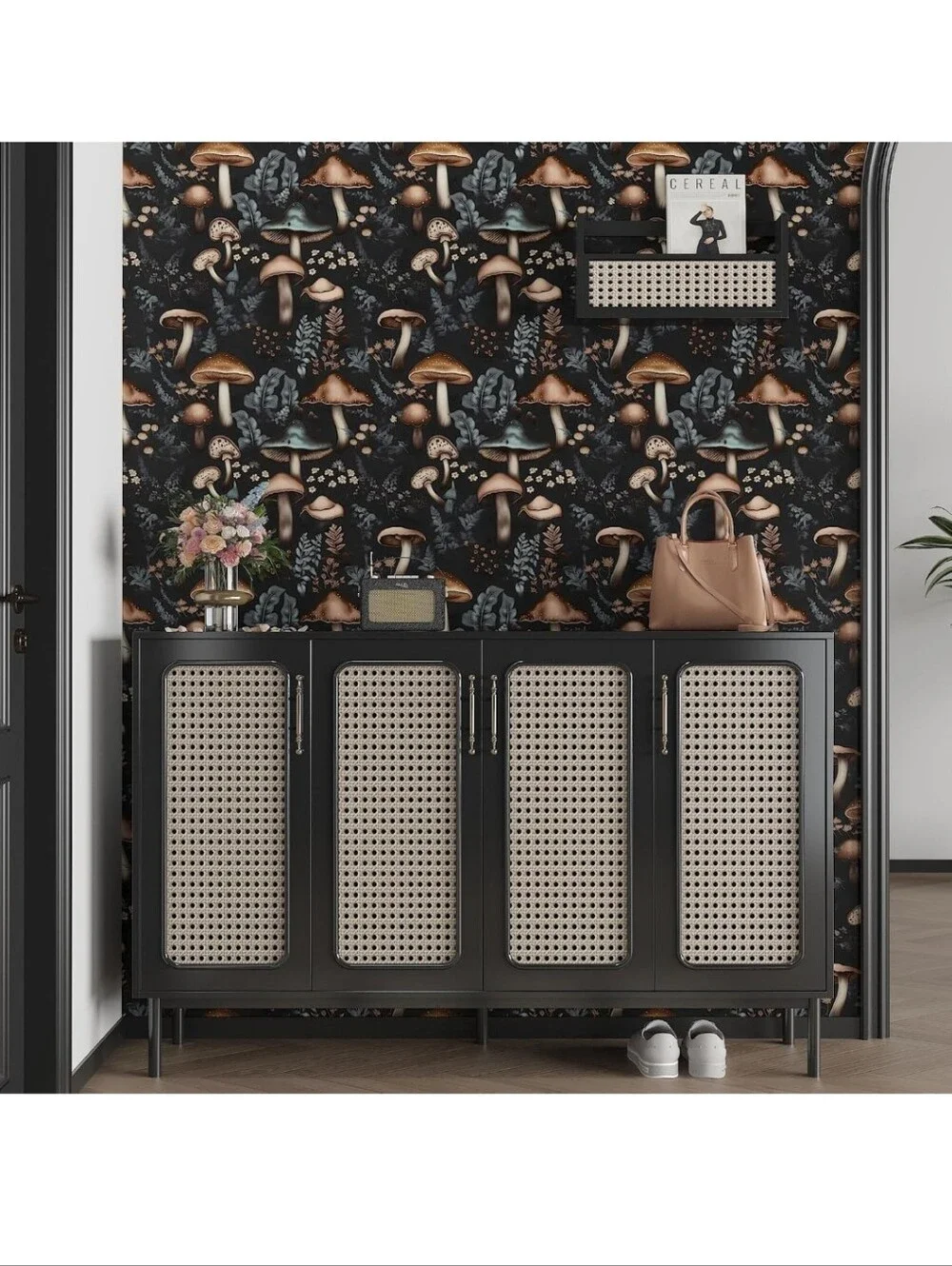 NWT Mushroom Peel and Stick Wallpaper